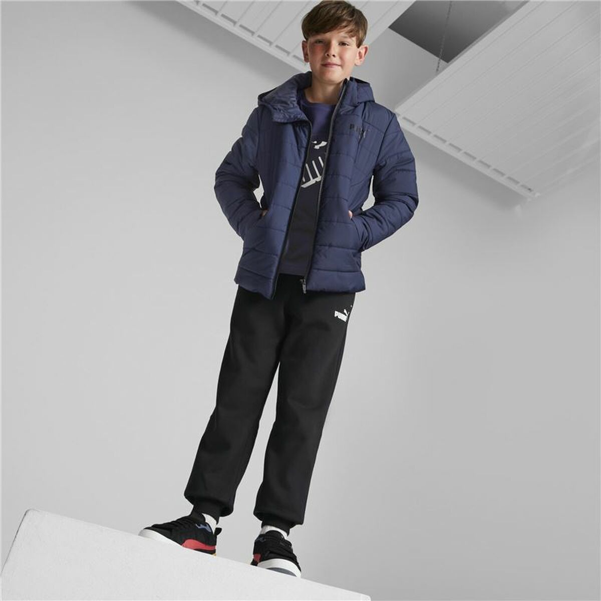 Children's Sports Jacket Puma Essodeddded Dark blue-3