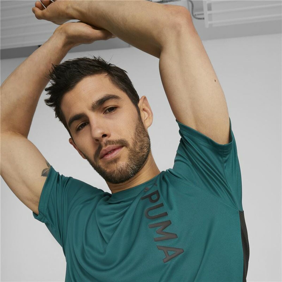 Men’s Short Sleeve T-Shirt Puma Dark green Men-5