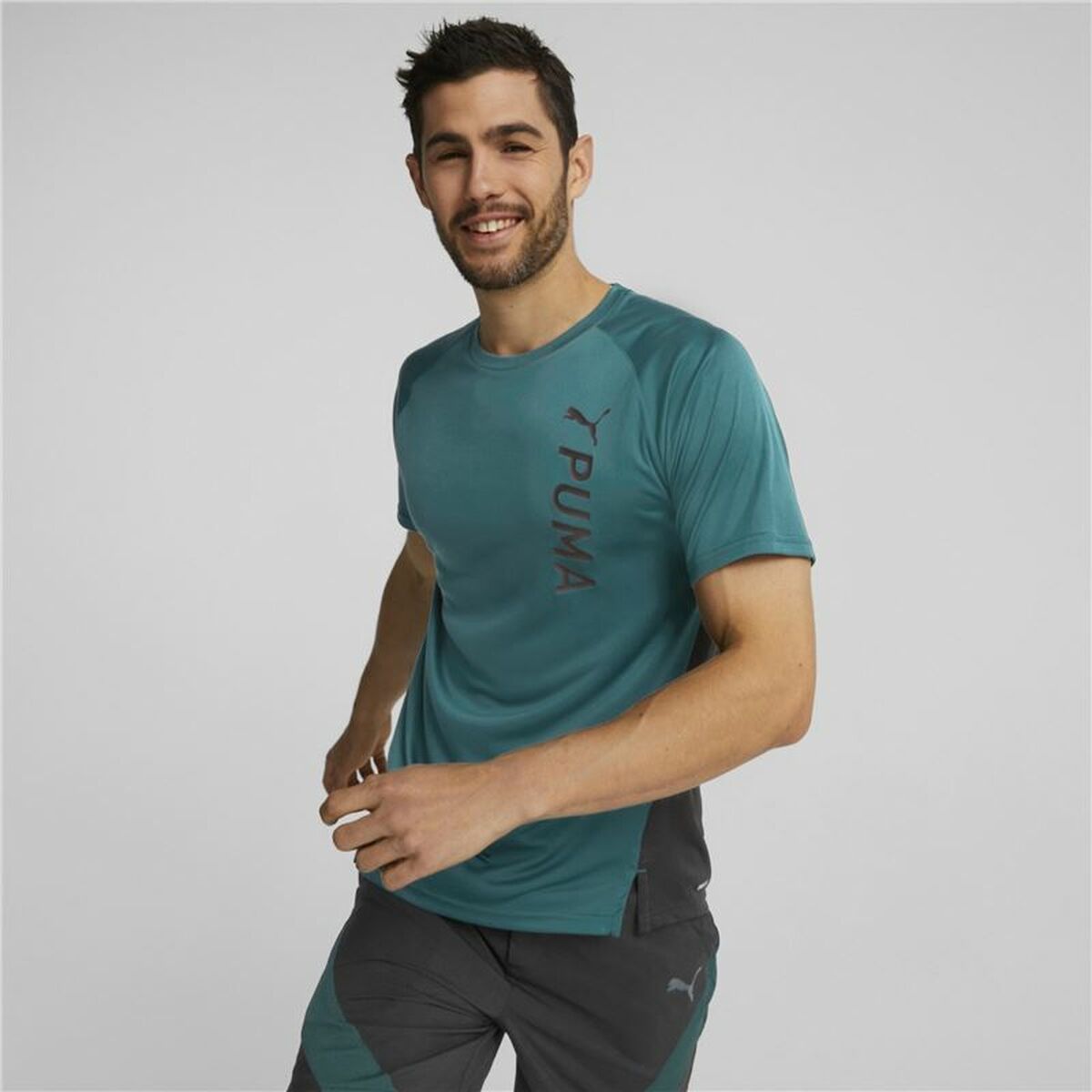 Men’s Short Sleeve T-Shirt Puma Dark green Men-2