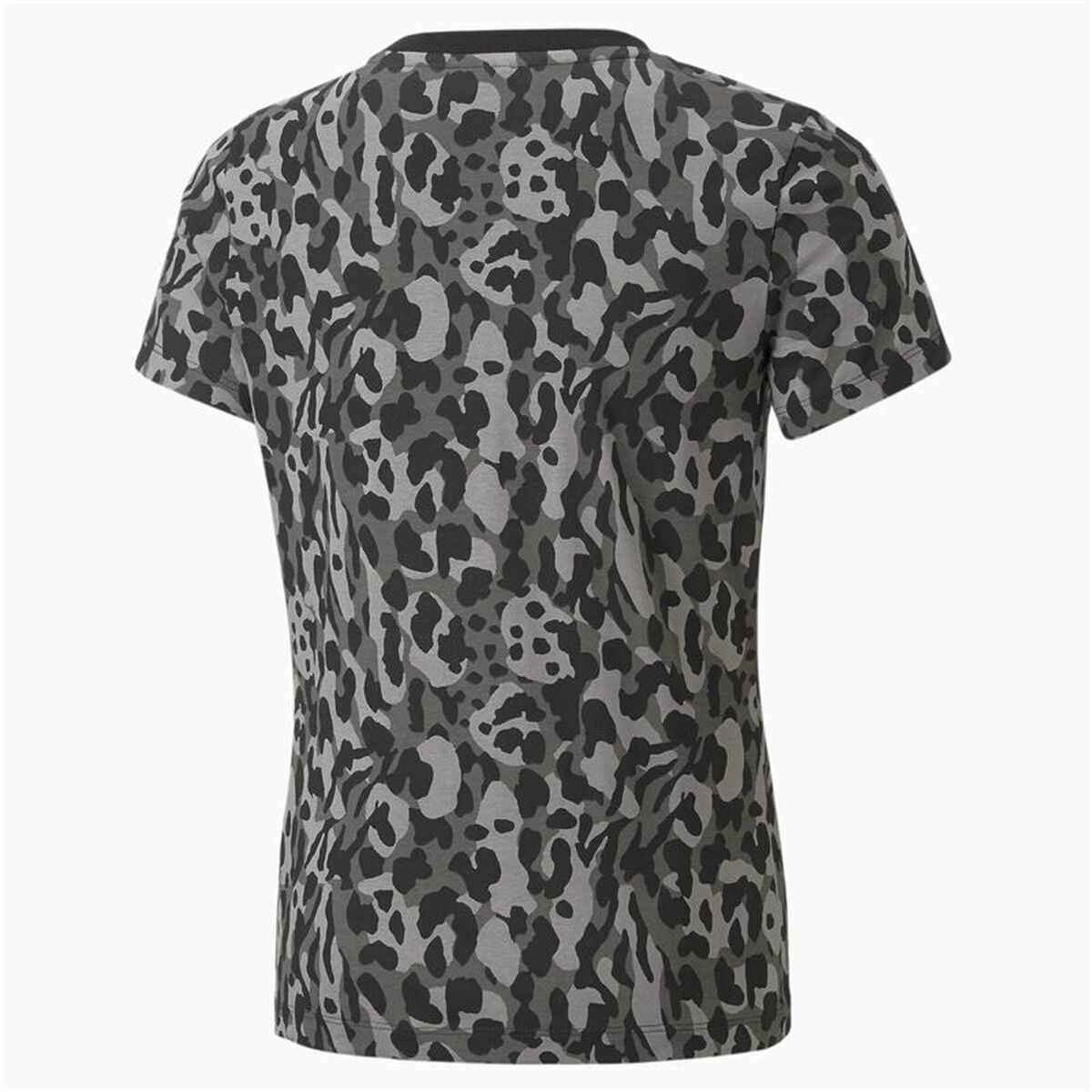 Child's Short Sleeve T-Shirt Puma Alpha AOP Black-4