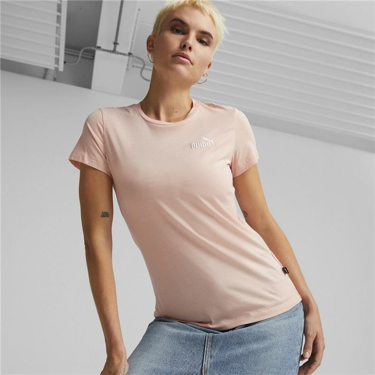 Women’s Short Sleeve T-Shirt Puma Light Pink-4