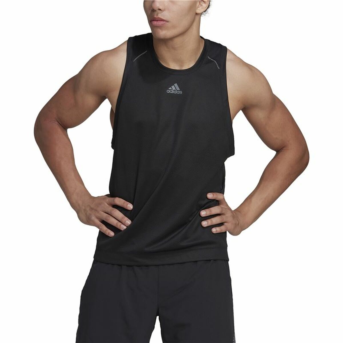 Men's Sleeveless T-shirt Adidas HIIT Spin Training Black-4