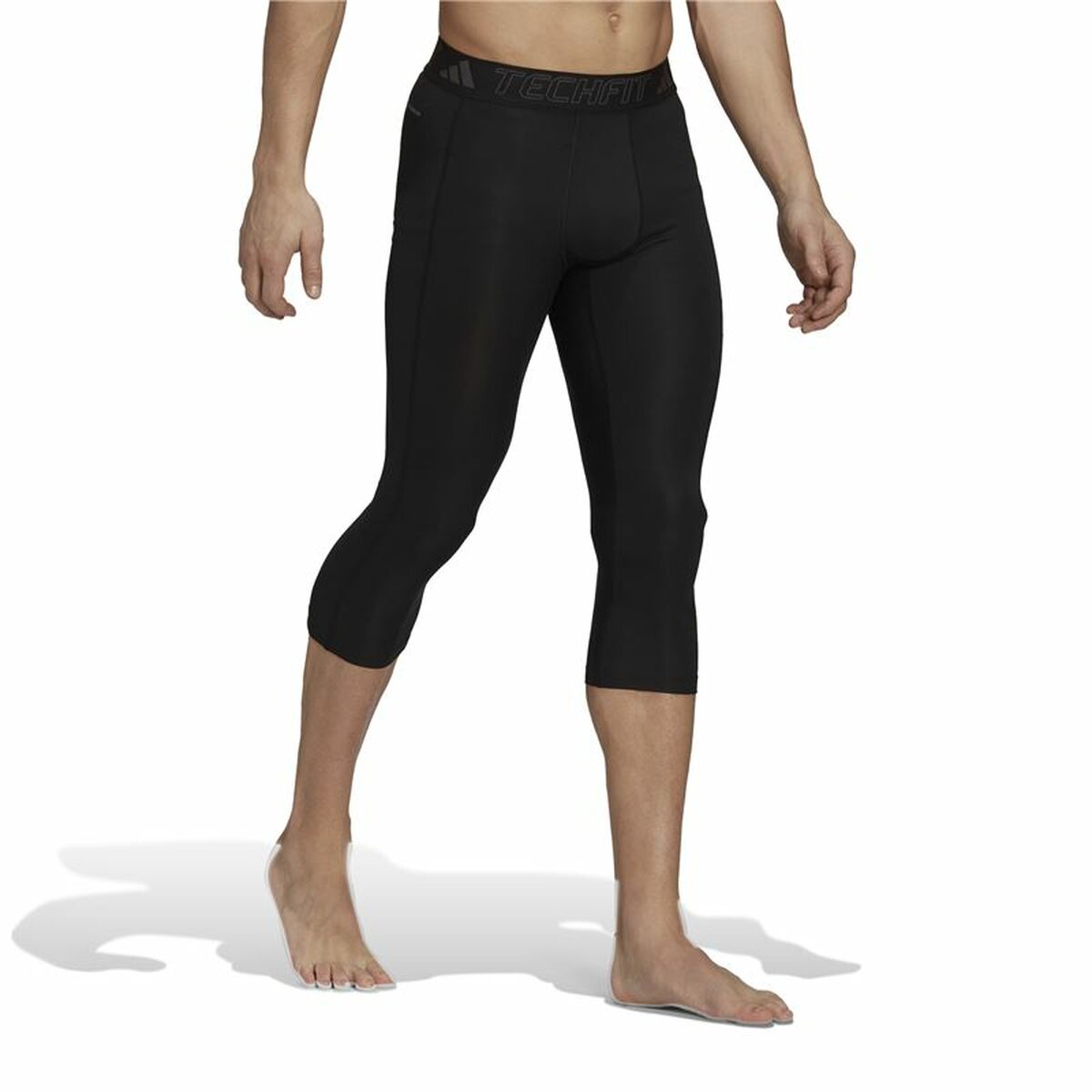 Sports Leggings for Men Adidas Tech fit 7/8 Black-3