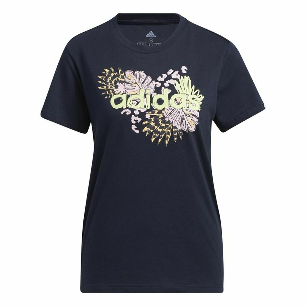 Women’s Short Sleeve T-Shirt Adidas Farm Print Graphic Dark blue-0