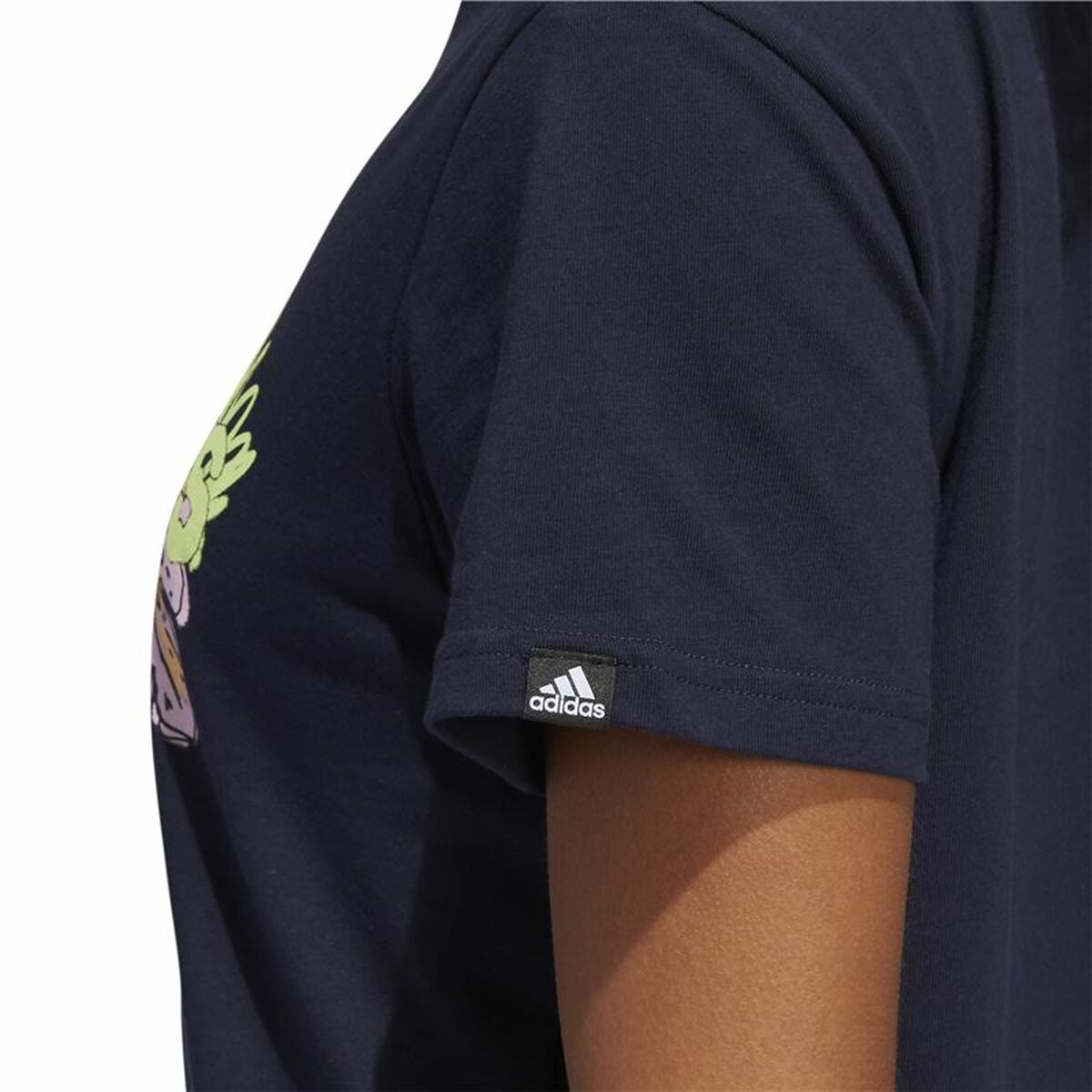 Women’s Short Sleeve T-Shirt Adidas Farm Print Graphic Dark blue-2