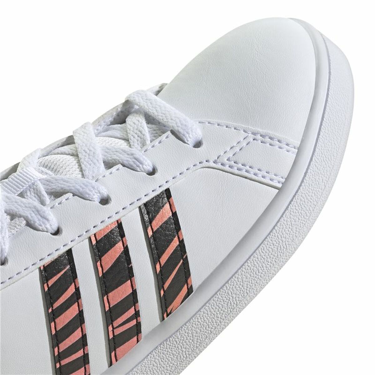 Sports Shoes for Kids Adidas Grand Court Print White-2