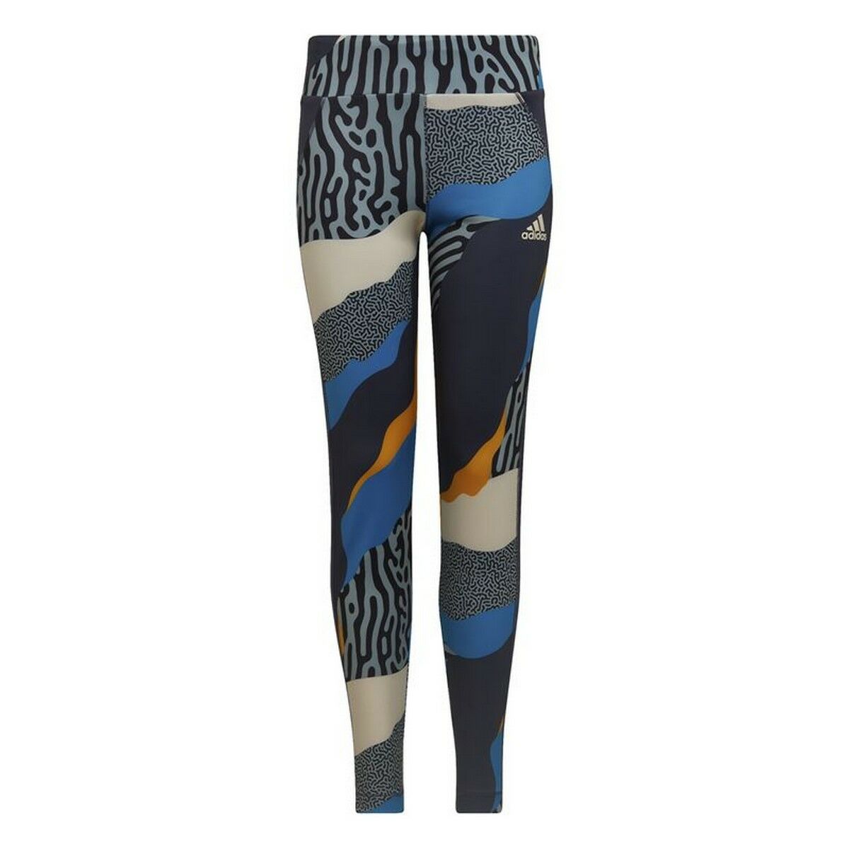 Sports Leggings for Children Adidas Multicolour Blue-0