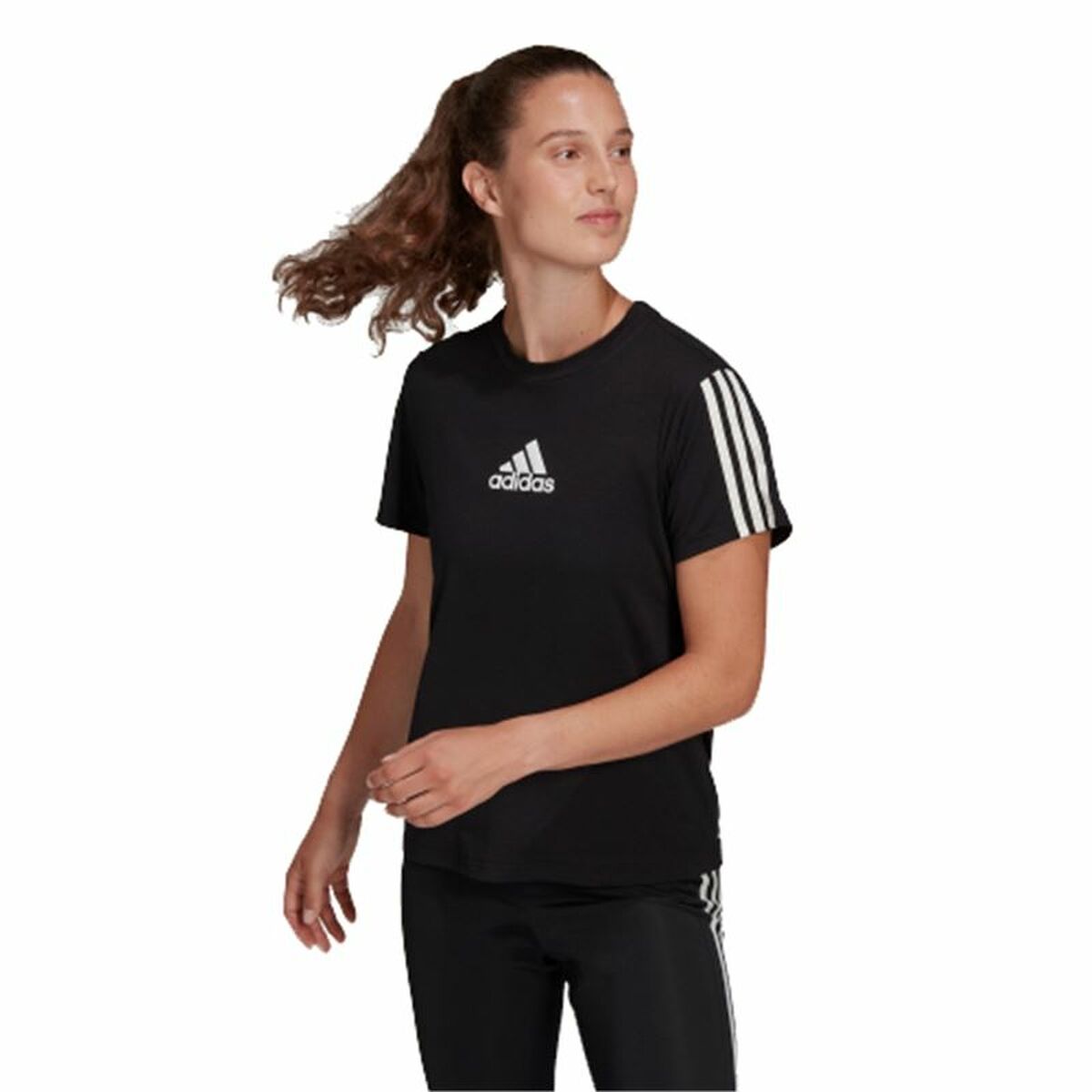 Women’s Short Sleeve T-Shirt Adidas TC Black-3