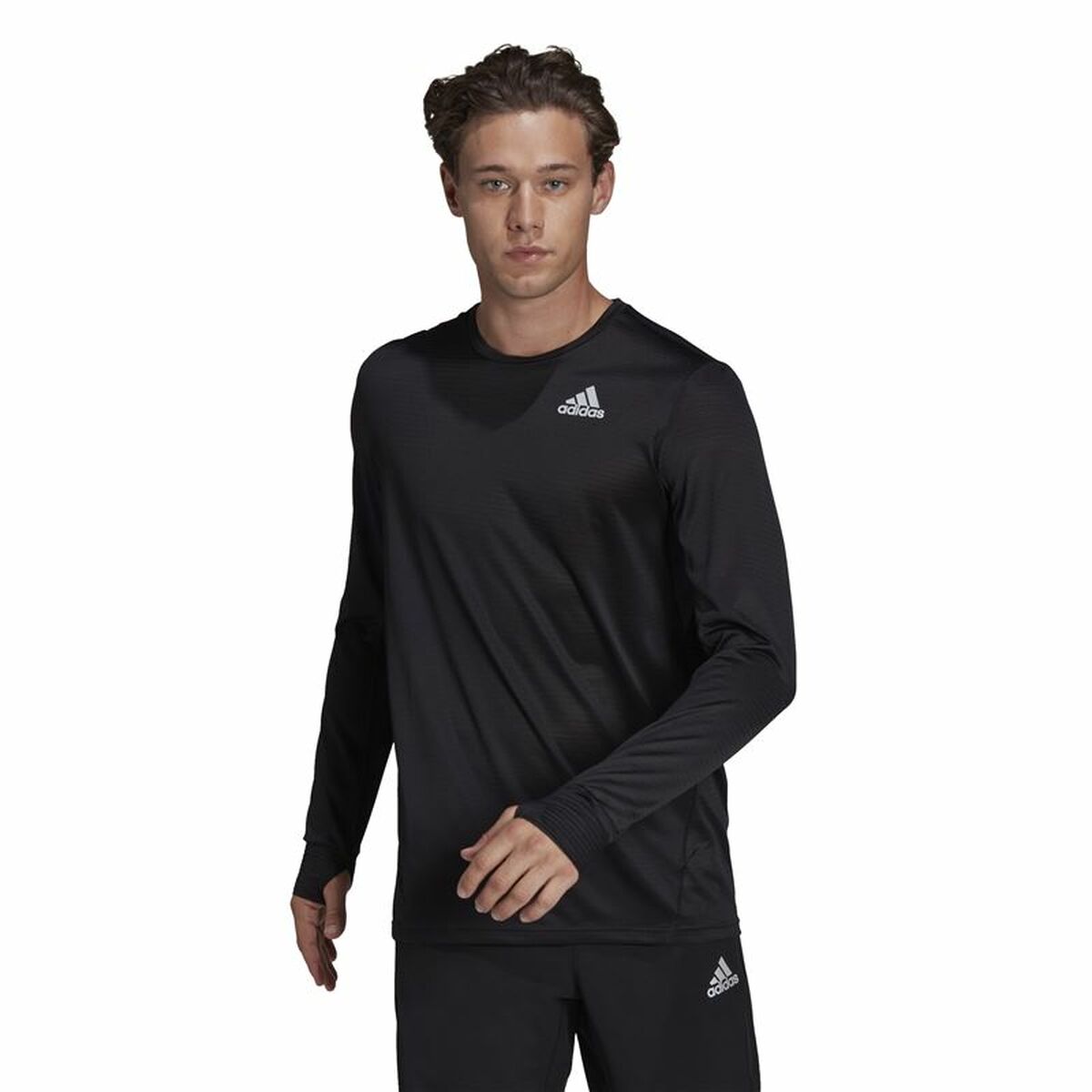 Men’s Long Sleeve T-Shirt Adidas Own The Run Black-5