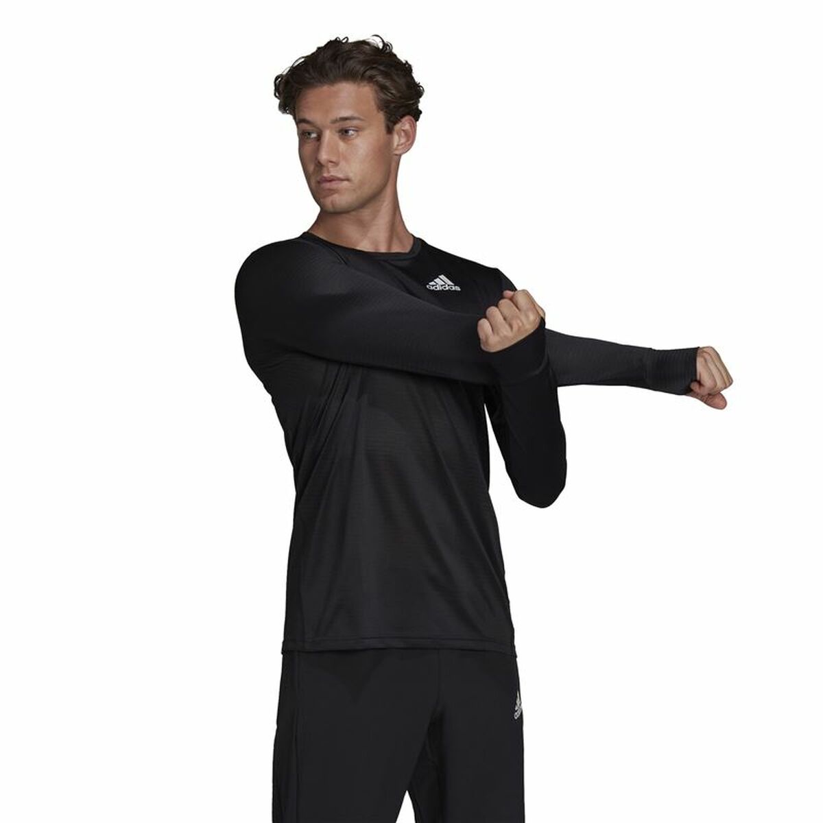 Men’s Long Sleeve T-Shirt Adidas Own The Run Black-3