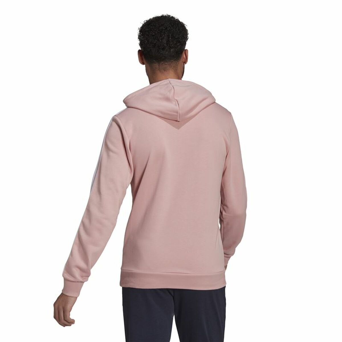 Men’s Hoodie Adidas Essentials Wonder Mauve 3 Stripes Pink-4