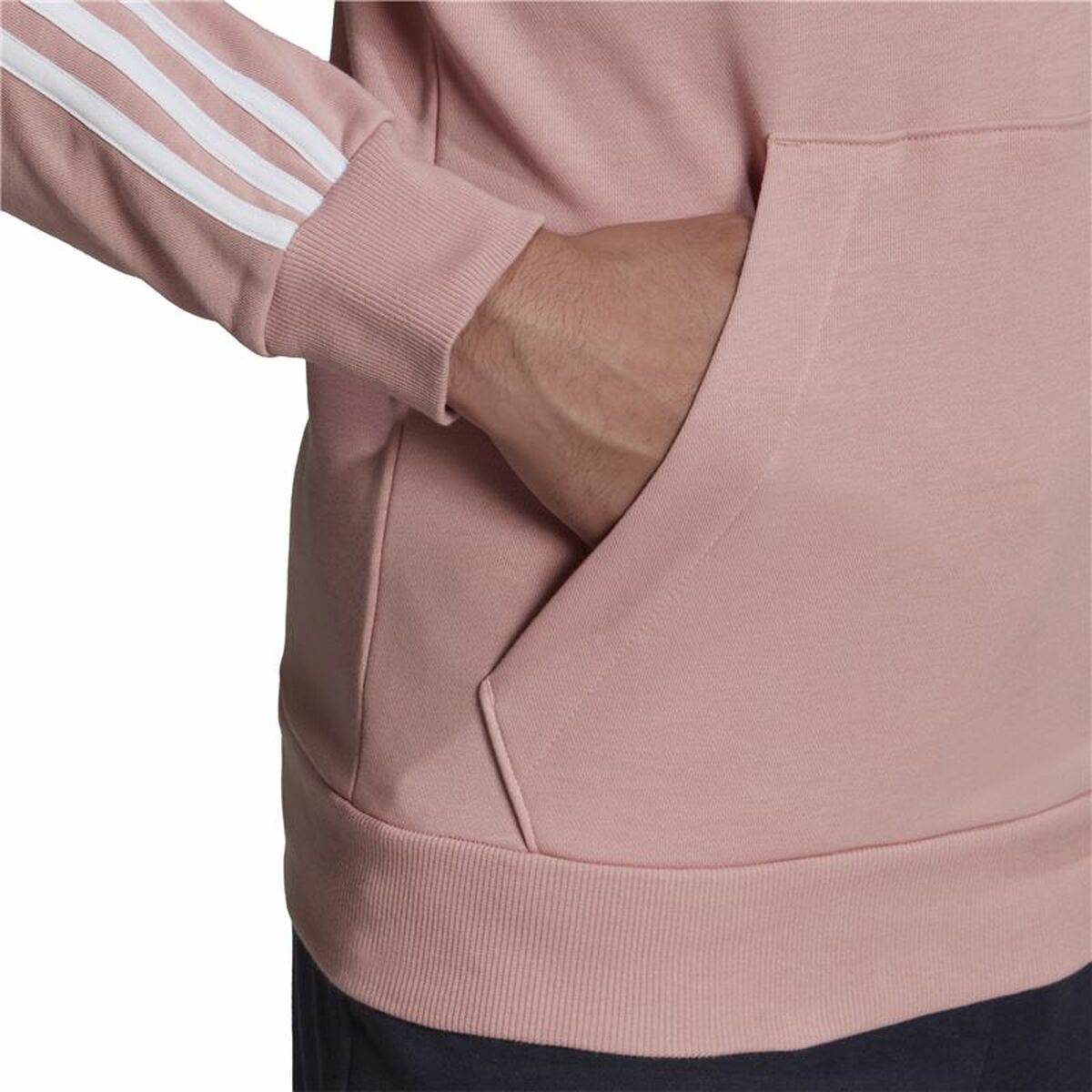 Men’s Hoodie Adidas Essentials Wonder Mauve 3 Stripes Pink-3