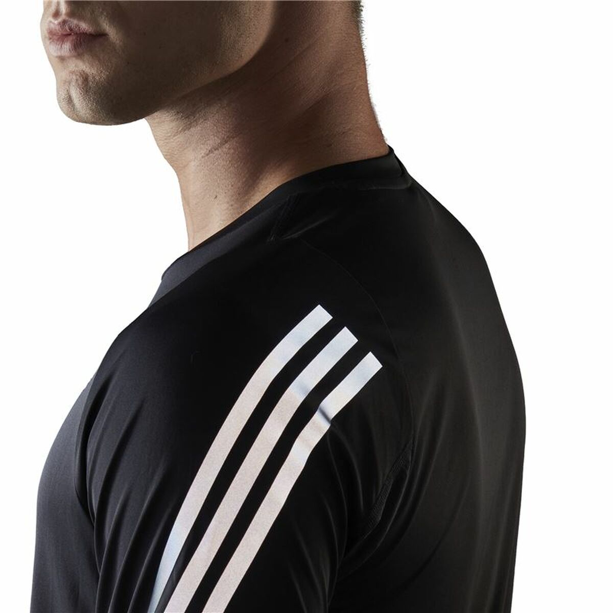 Men’s Short Sleeve T-Shirt Adidas Run Icon Black-3