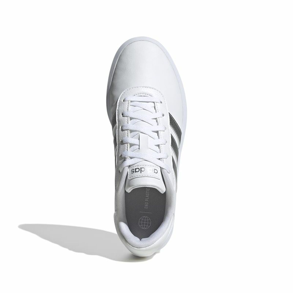 Women's casual trainers Adidas Court Platform White-6