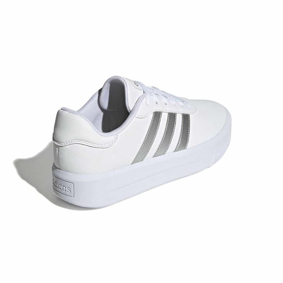 Women's casual trainers Adidas Court Platform White-4