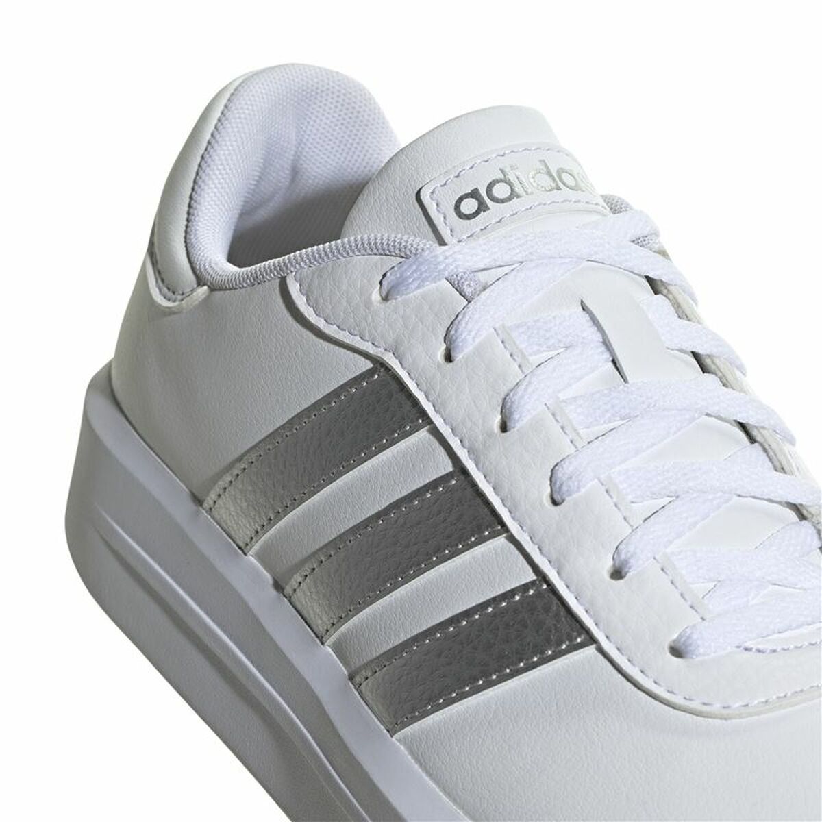 Women's casual trainers Adidas Court Platform White-3