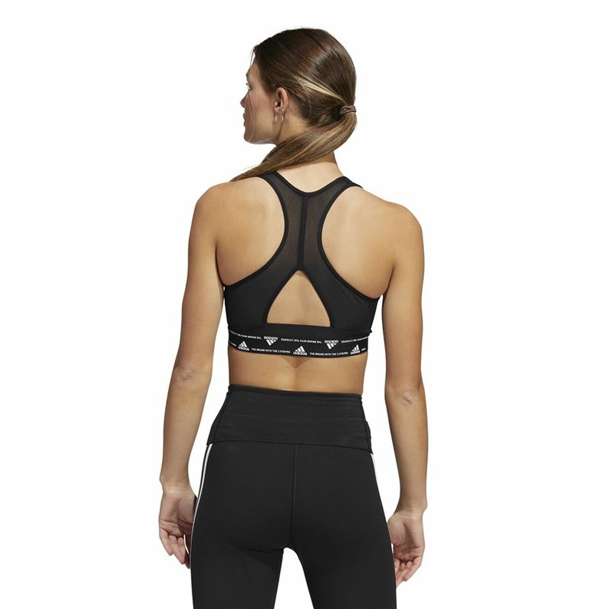 Sports Bra Adidas Powerreact Black-4