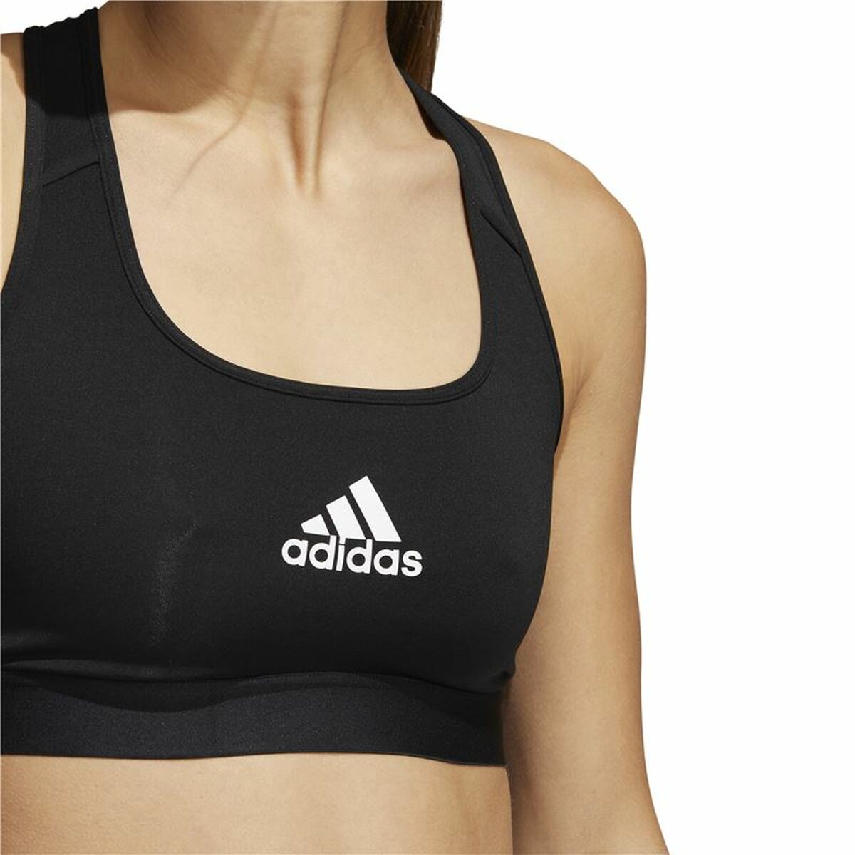 Sports Bra Adidas Powerreact Black-2