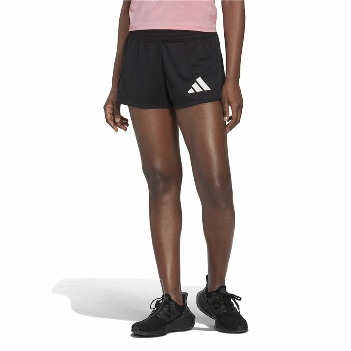 Sports Shorts for Women Adidas Pacer 3 Stripes Knit Black-6