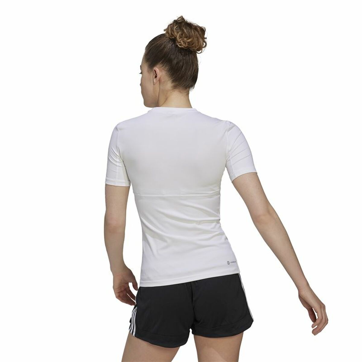 Women’s Short Sleeve T-Shirt Adidas Techfit Training White-5