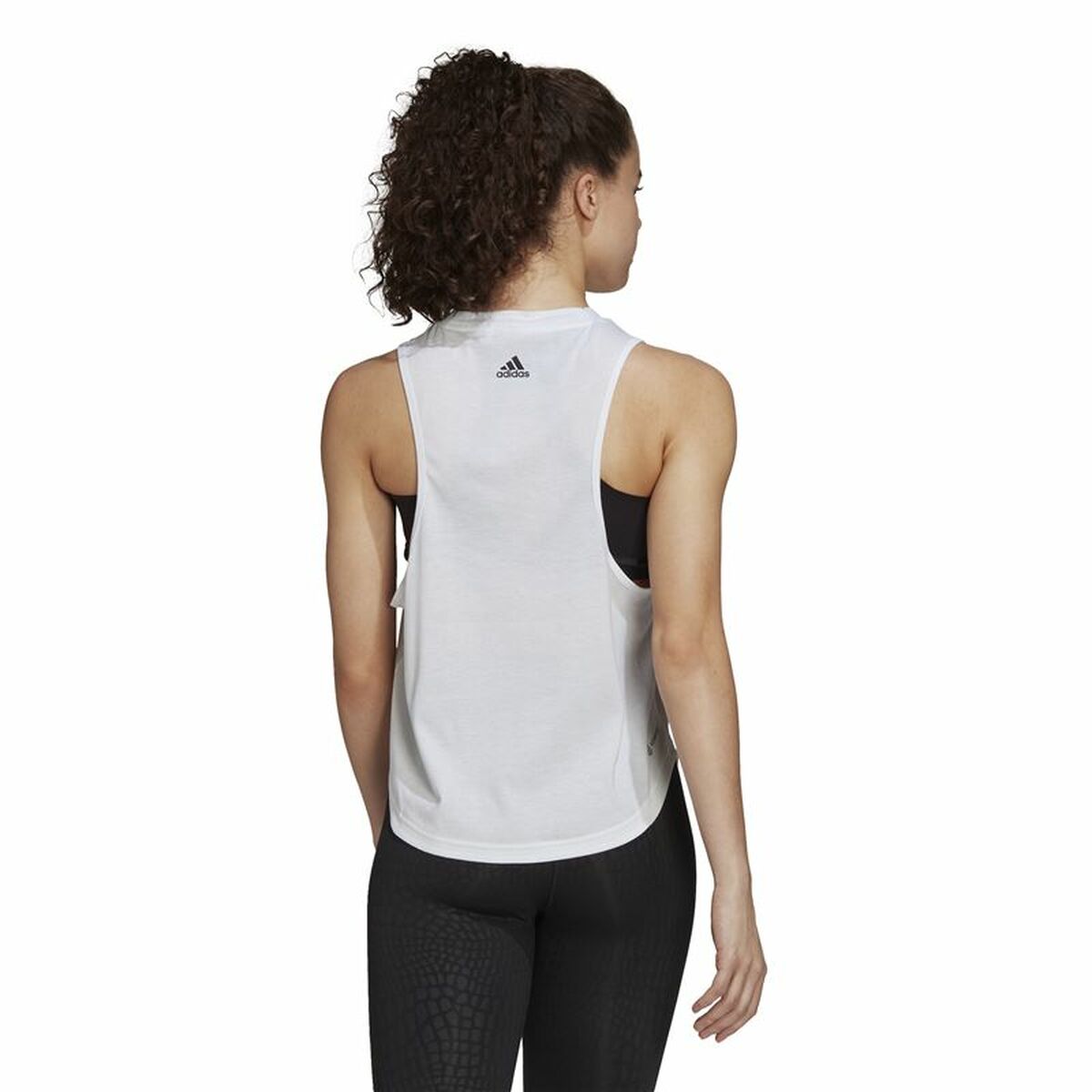 Women's Sleeveless T-shirt Adidas AEROREADY Racerback  White-3