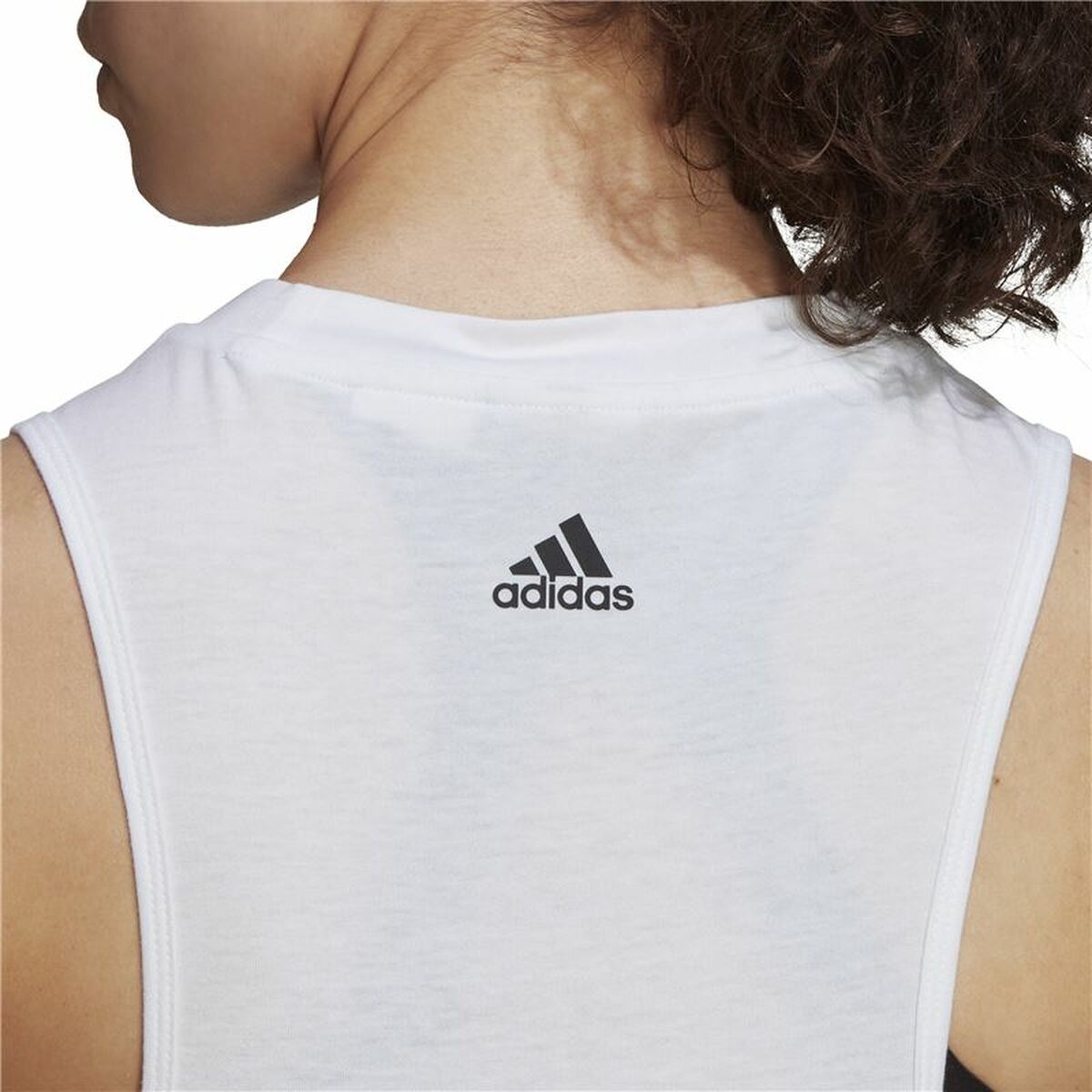 Women's Sleeveless T-shirt Adidas AEROREADY Racerback  White-1