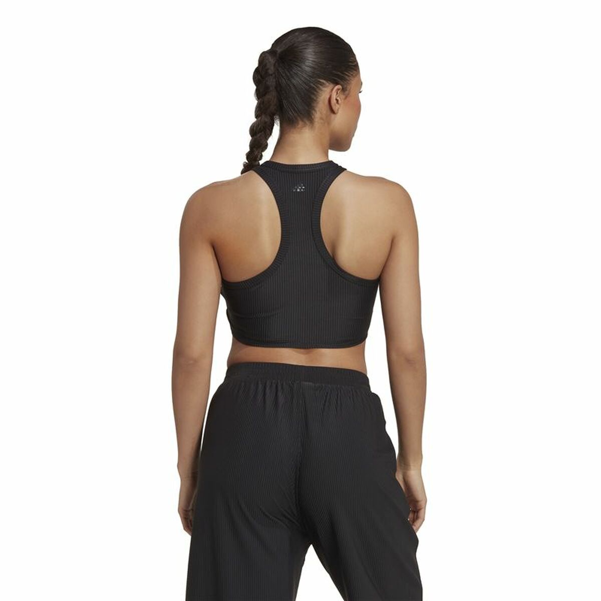 Women’s Sports Top Adidas Studio Wrapeed Rib Black-6