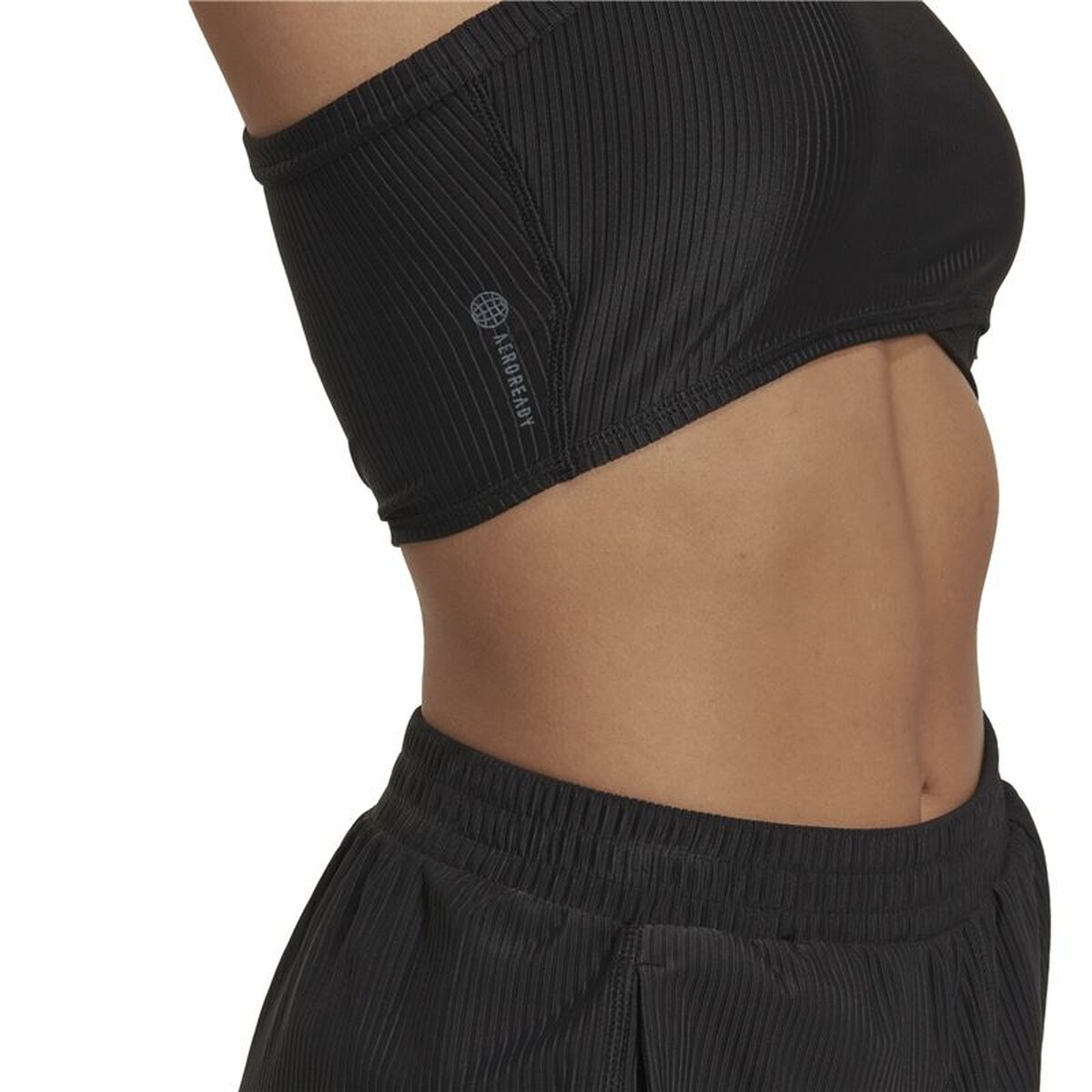 Women’s Sports Top Adidas Studio Wrapeed Rib Black-4