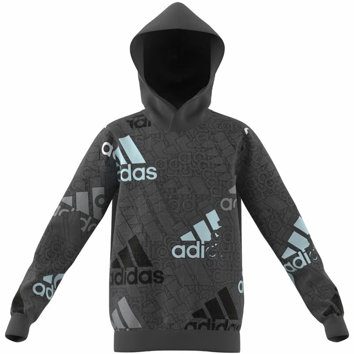 Unisex Hoodie Adidas Performance Dark grey-0