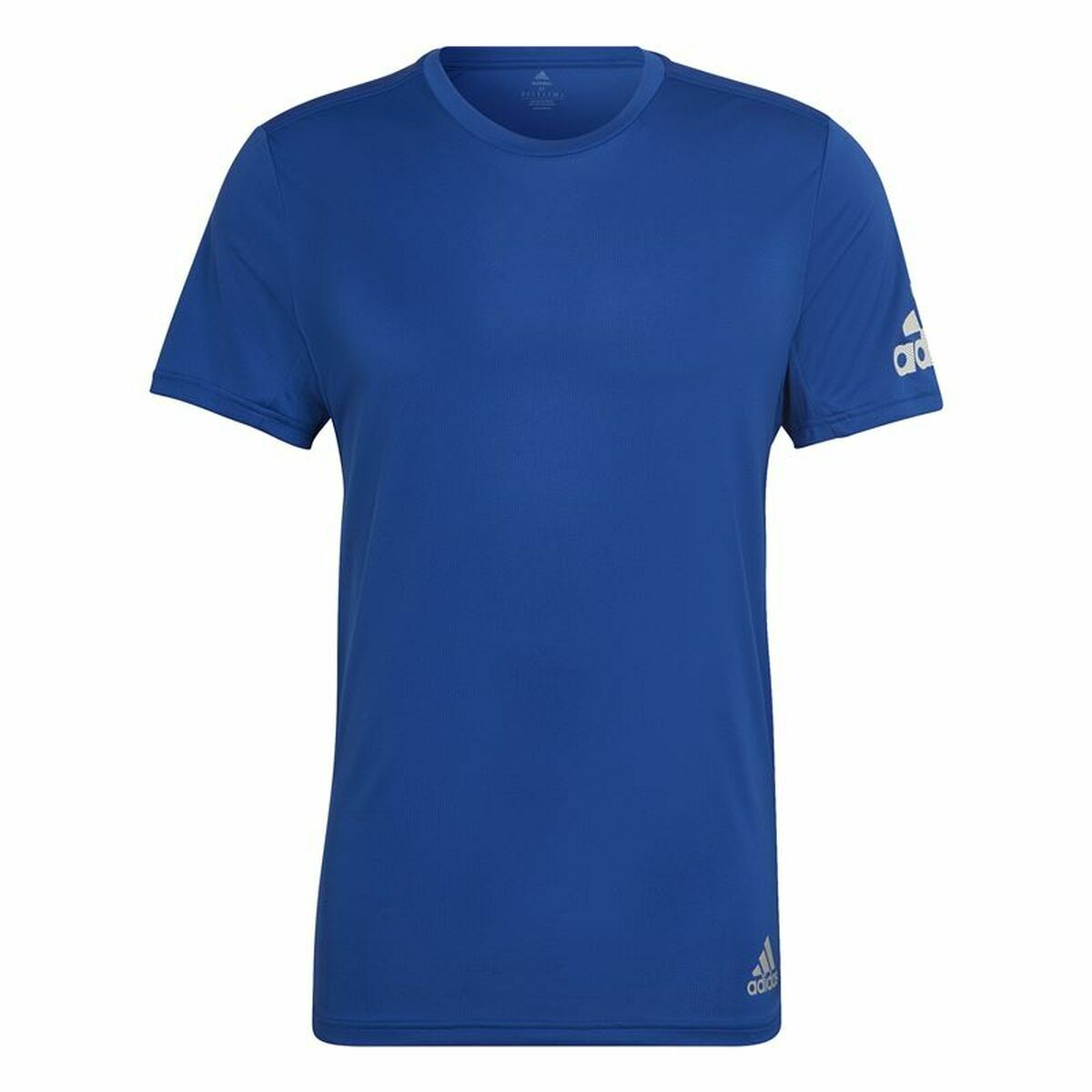 Men’s Short Sleeve T-Shirt Adidas Run It  Blue-0