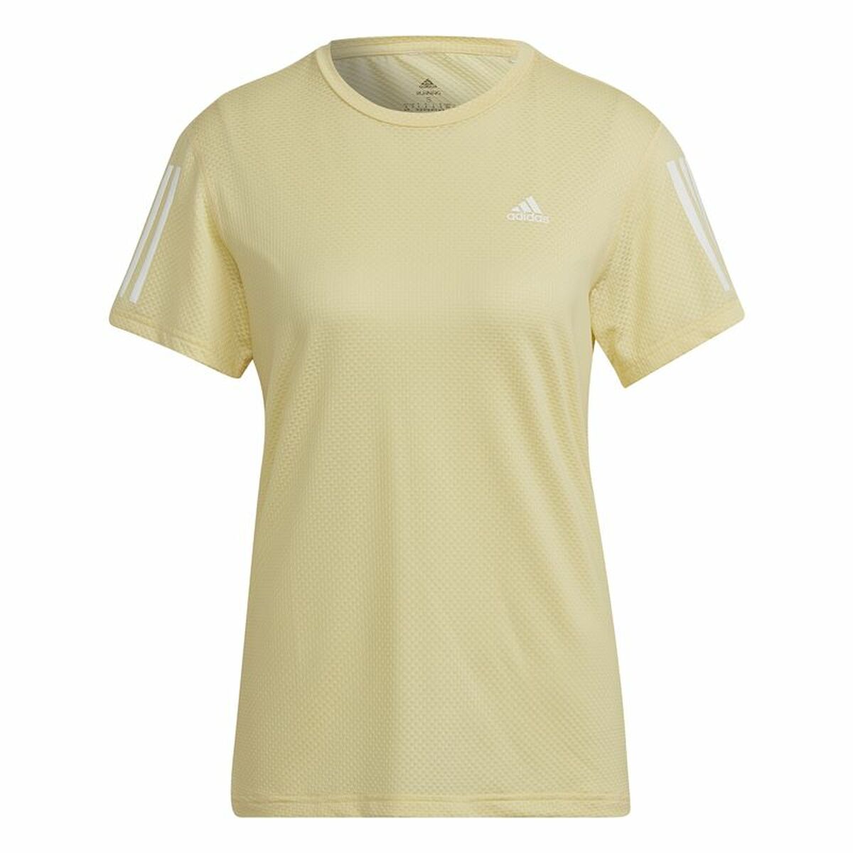 Women’s Short Sleeve T-Shirt Adidas Own Cooler Yellow-0