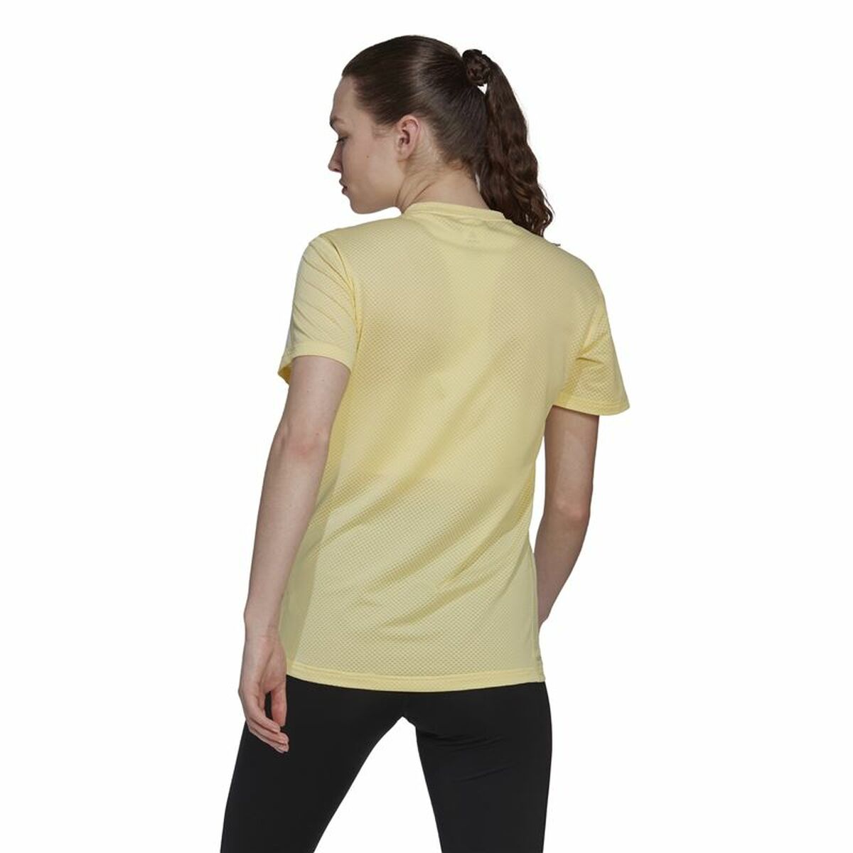 Women’s Short Sleeve T-Shirt Adidas Own Cooler Yellow-5