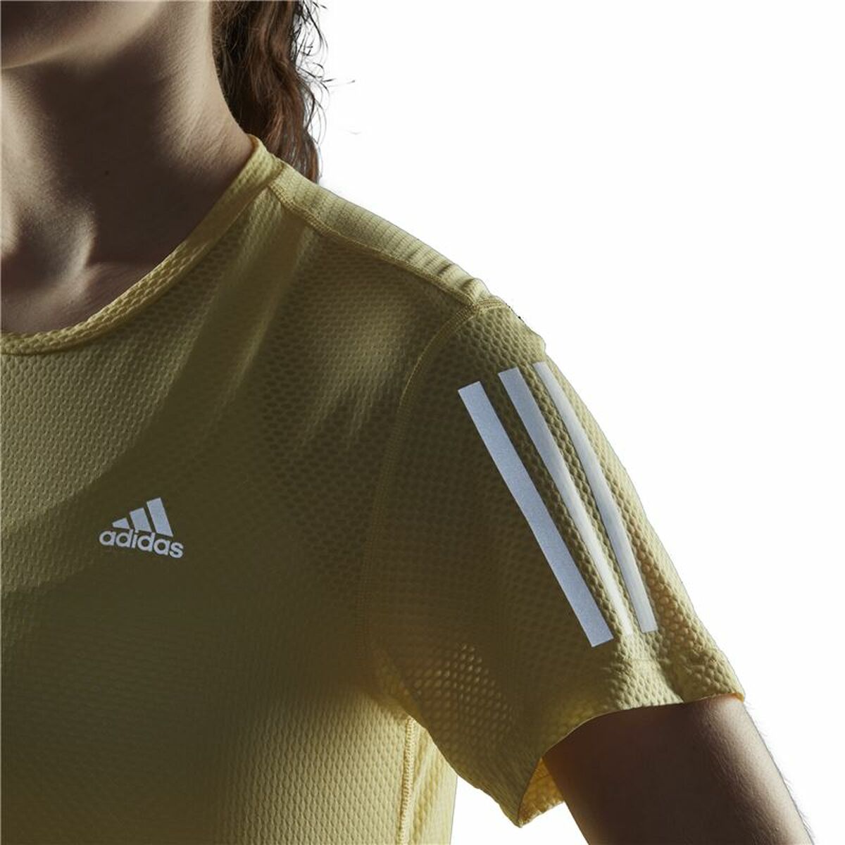 Women’s Short Sleeve T-Shirt Adidas Own Cooler Yellow-2