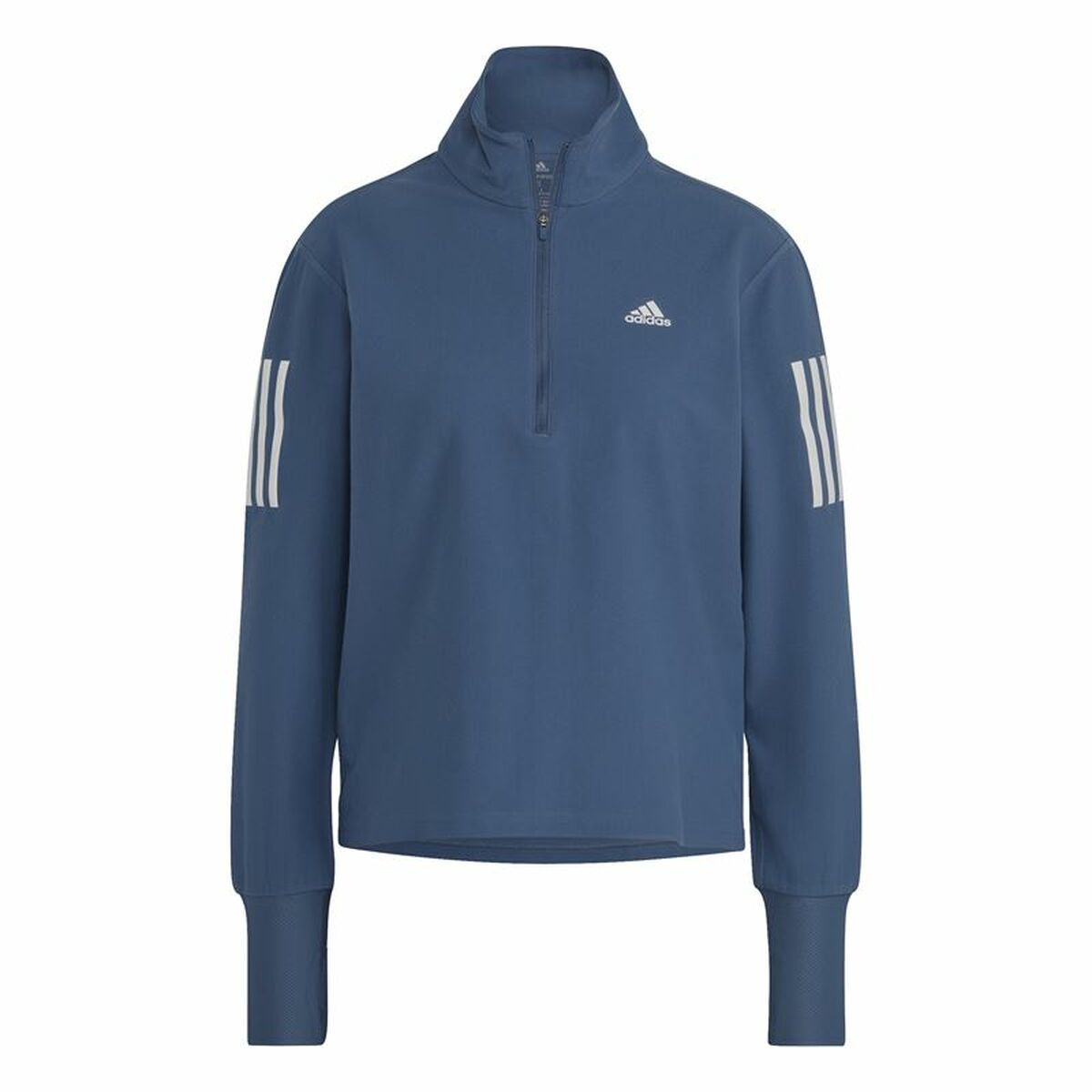 Women's long sleeve T-shirt Adidas Own the Run 1/2 Zip Indigo-0