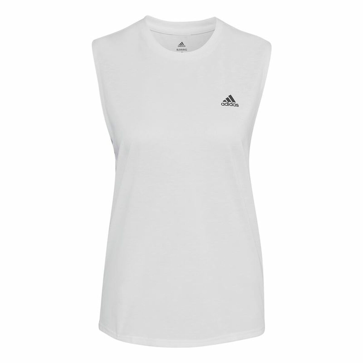 Women's Sleeveless T-shirt Adidas Muscle Run Icons White-0