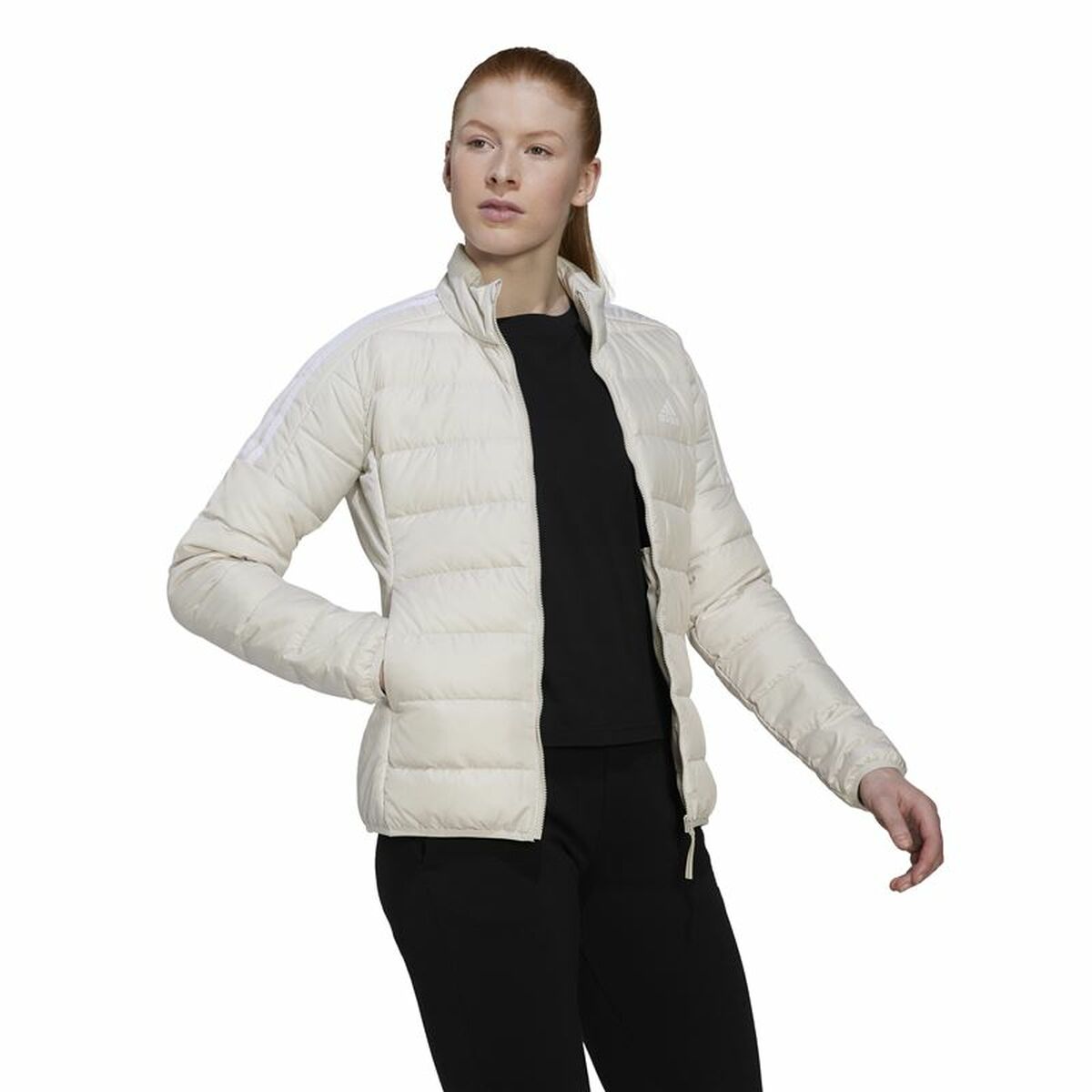 Women's Sports Jacket Adidas Essentials White-6