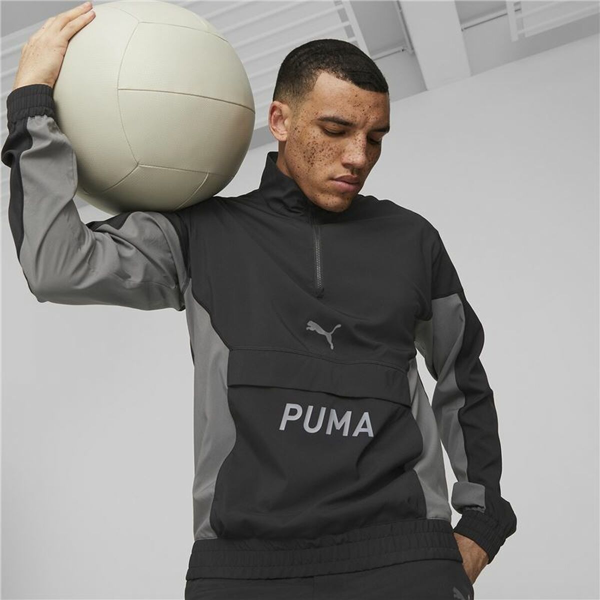 Men's Sports Jacket Puma Fit Woven Black-10