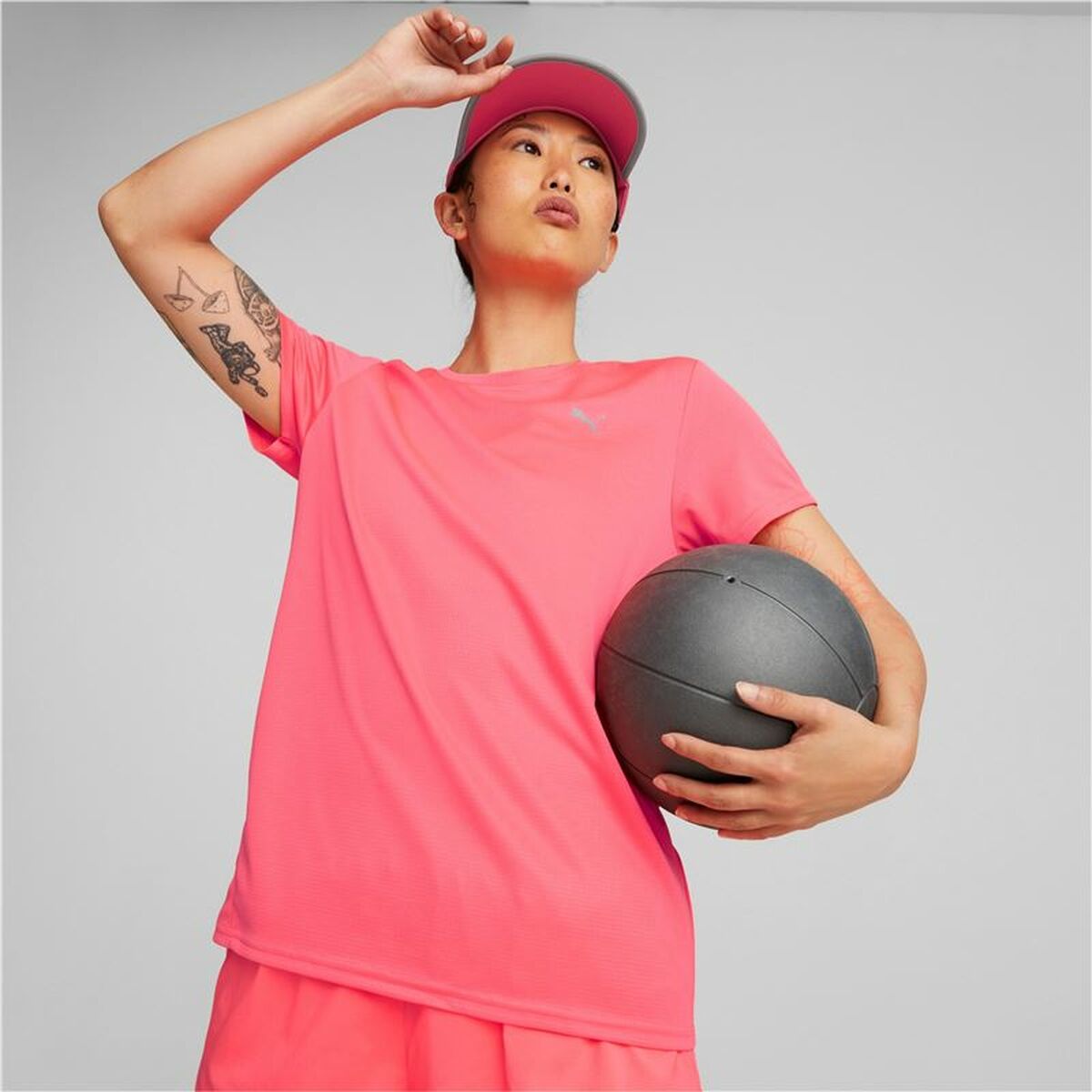 Women’s Short Sleeve T-Shirt Puma Favourite Pink-6