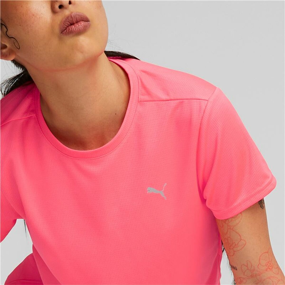 Women’s Short Sleeve T-Shirt Puma Favourite Pink-4