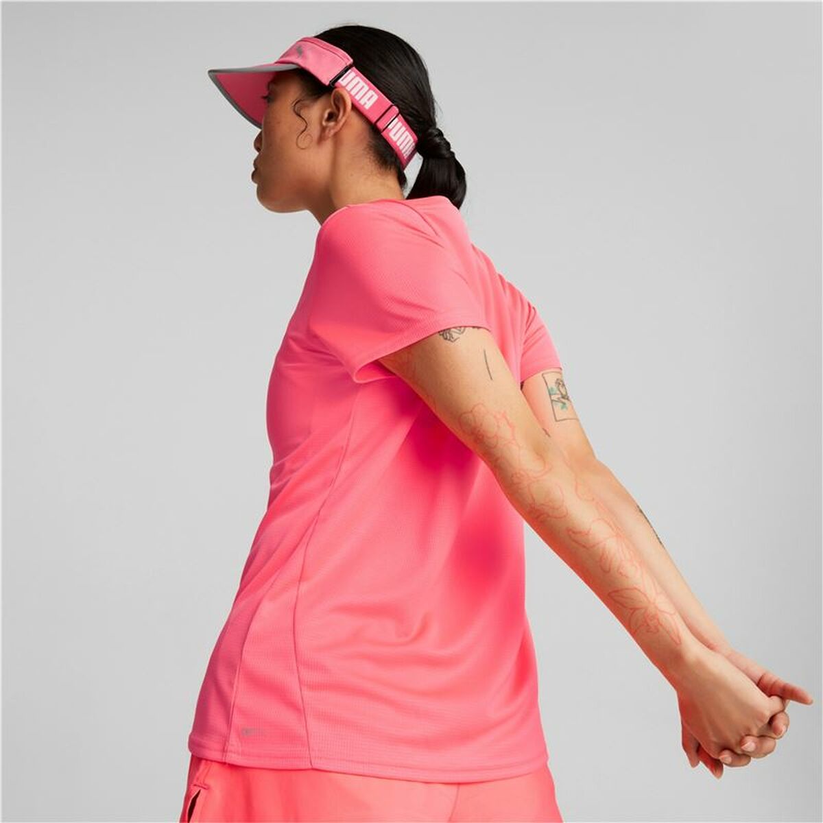 Women’s Short Sleeve T-Shirt Puma Favourite Pink-3