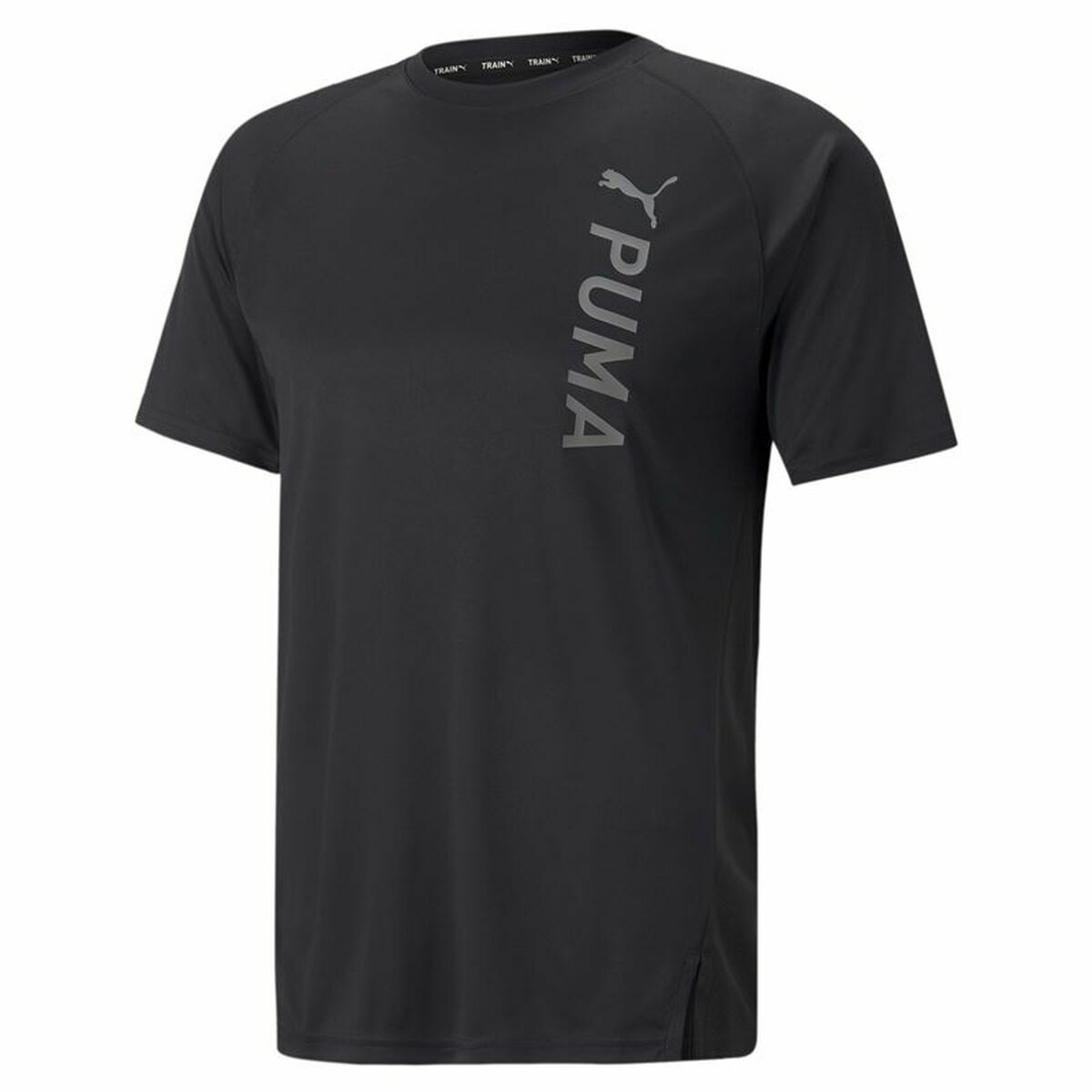 Men’s Short Sleeve T-Shirt Puma Fit Black Men-0