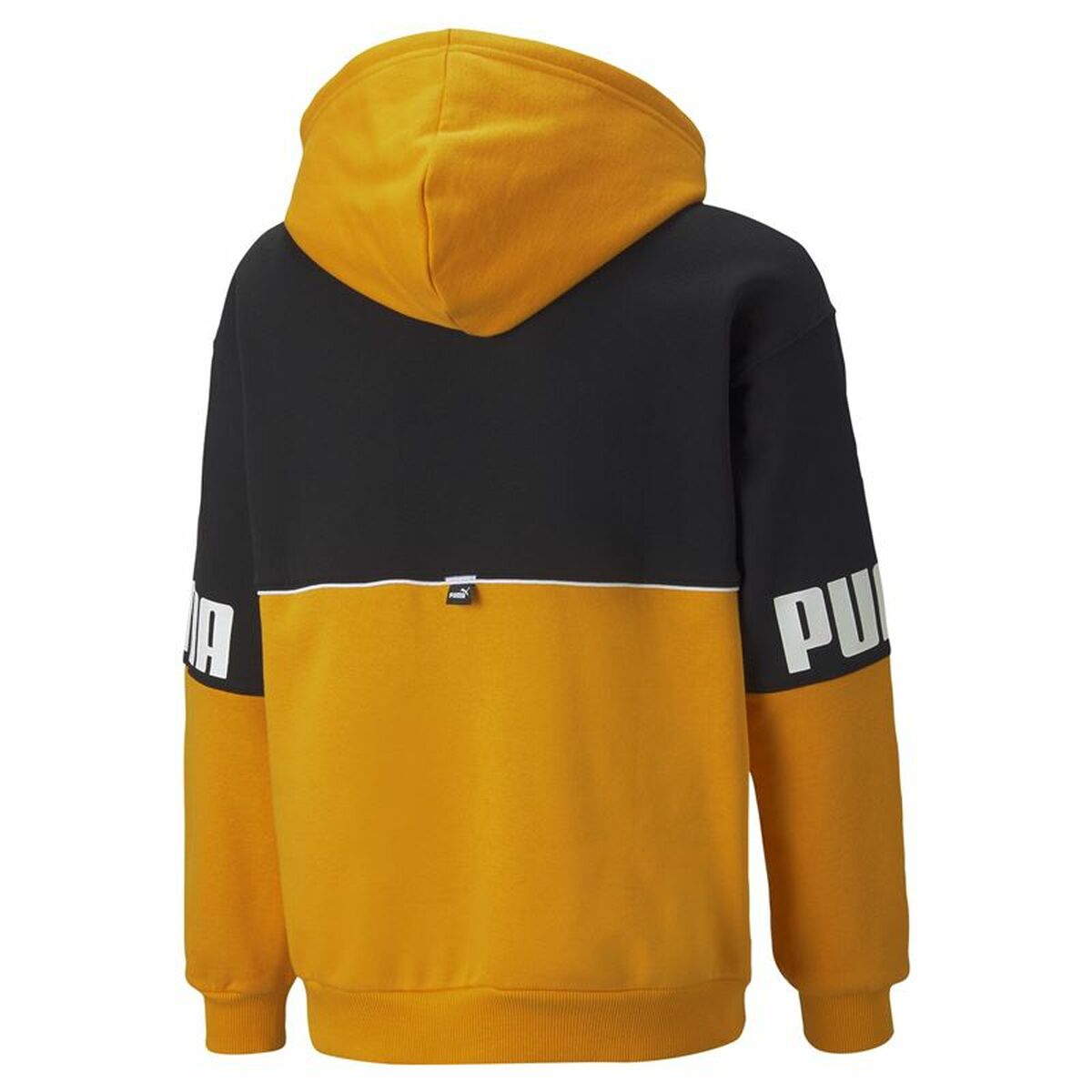 Men’s Hoodie Puma Power Colorblock Black Yellow-2