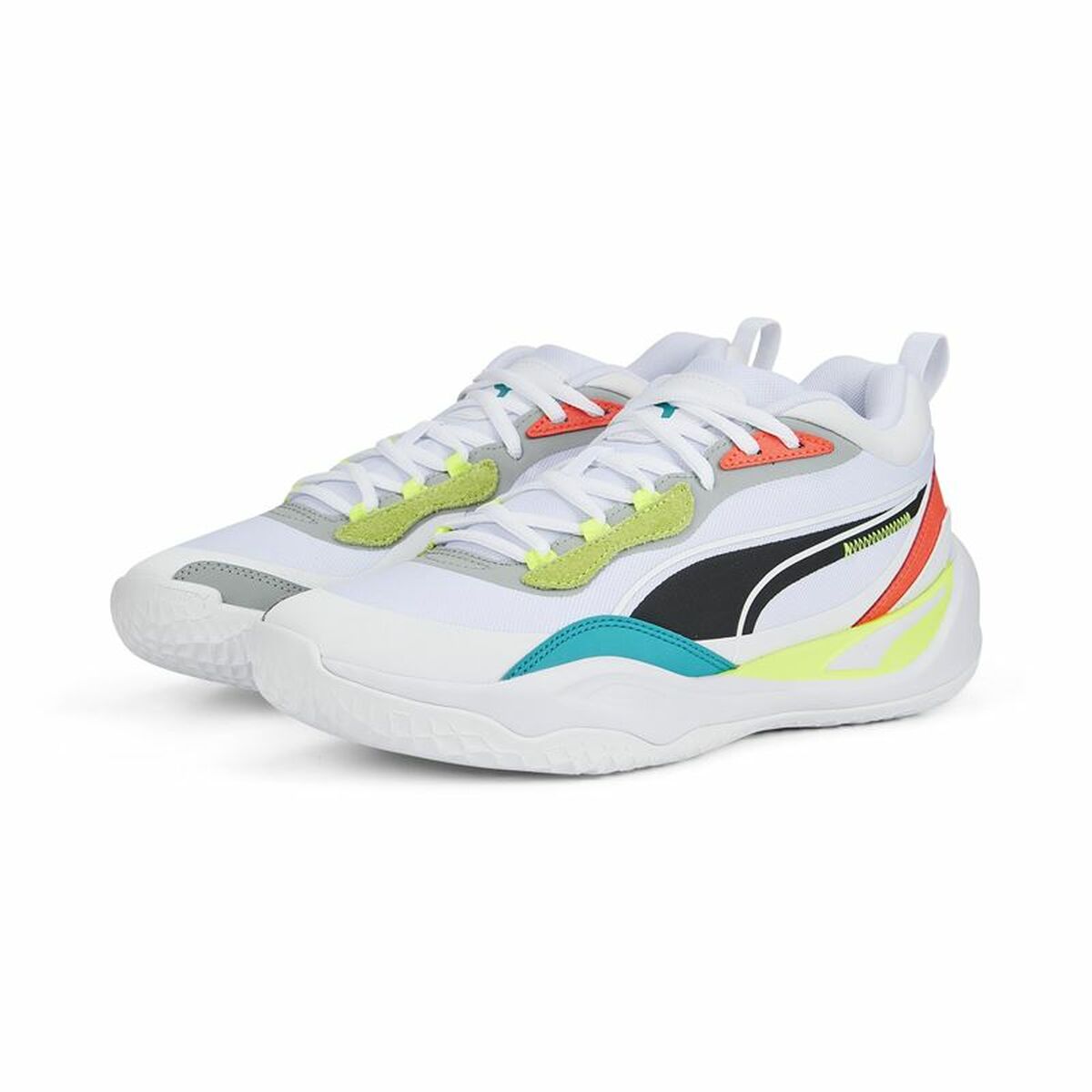 Basketball Shoes for Adults Puma Playmaker Pro White-2