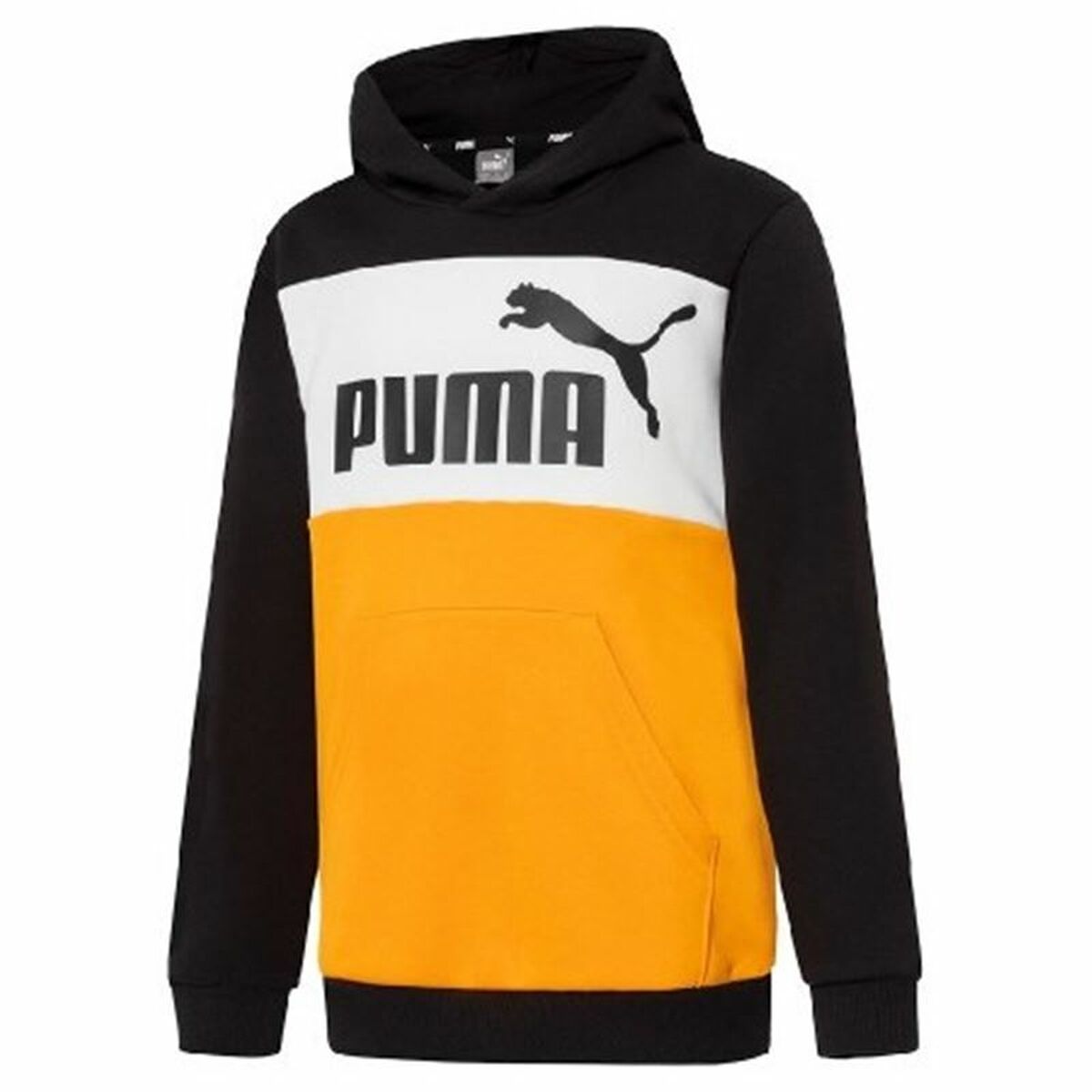 Children’s Hoodie Puma Essentials+ Colourblock Yellow-0