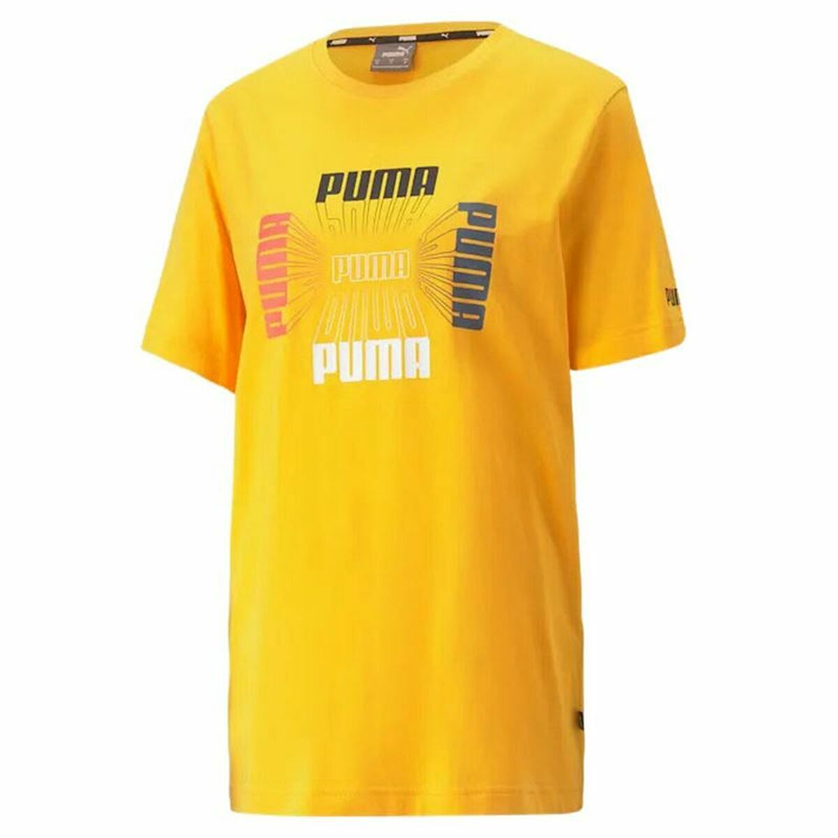 Men’s Short Sleeve T-Shirt Puma Essential Logo Repeat Graphic Yellow-0