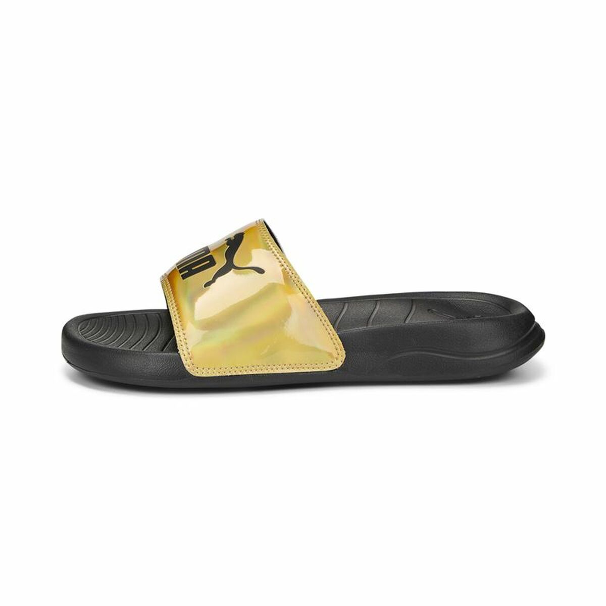 Women's Flip Flops Puma Popcat 20 Iridescent Golden Black-0