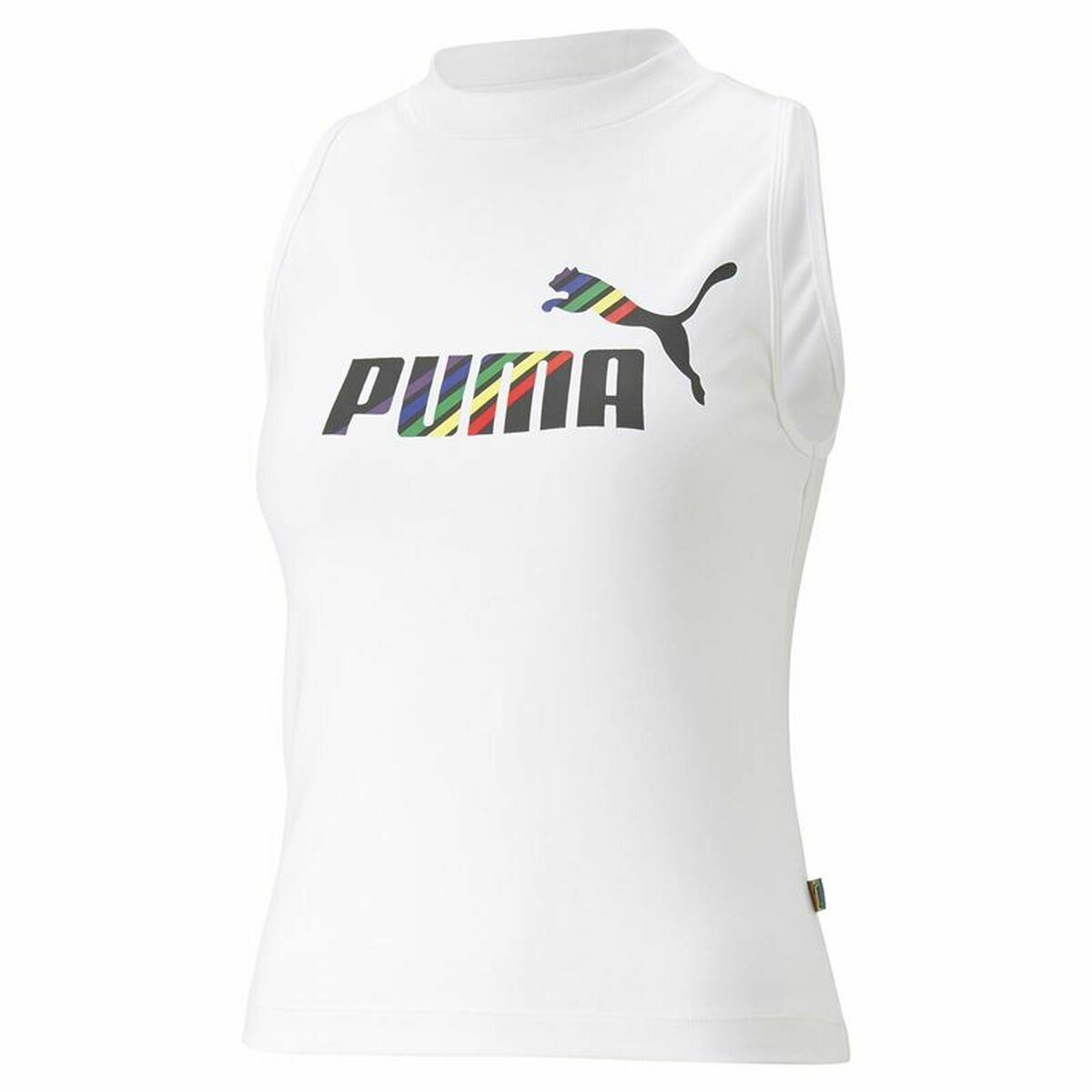 Women's Sleeveless T-shirt Puma Ess+ Love Is Love Sl White-1