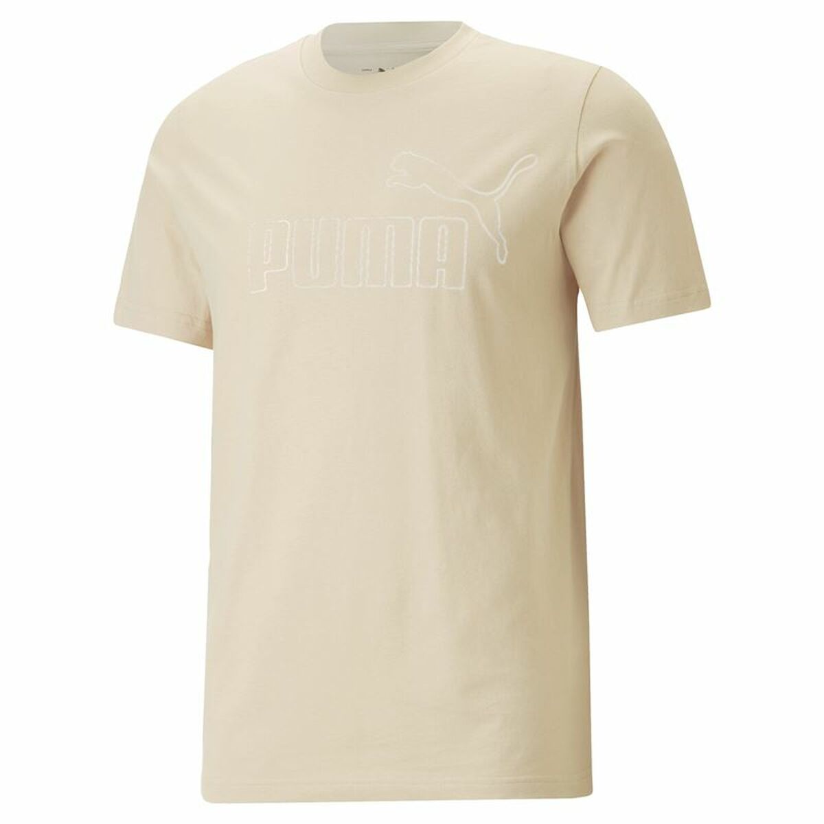 Short Sleeve T-Shirt Puma Essentials Elevated Beige Unisex-0