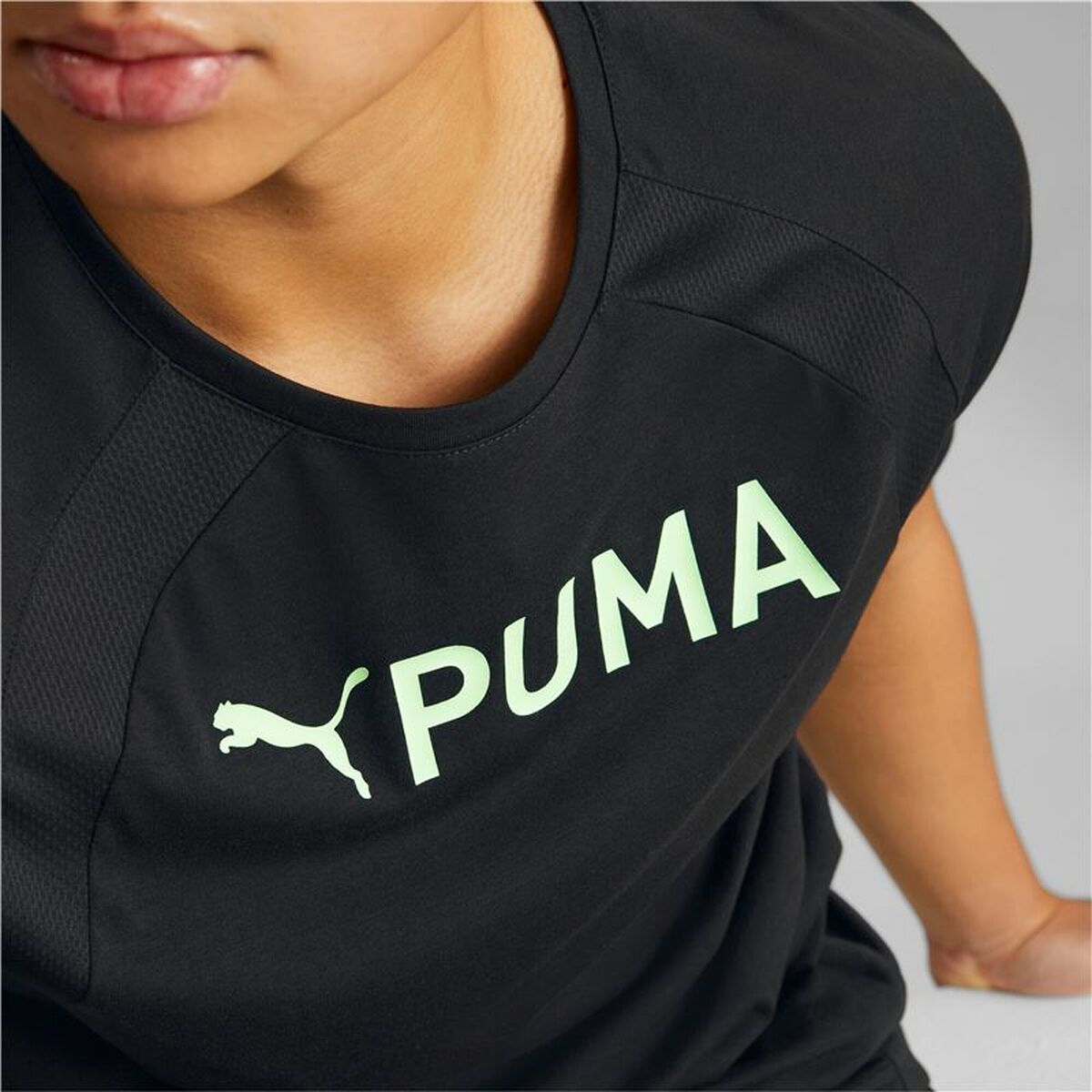 Men’s Short Sleeve T-Shirt Puma Ultrabreathe Triblend Black-3