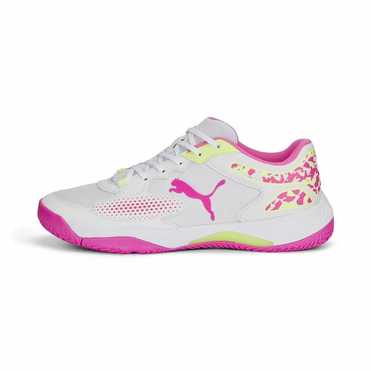 Adult's Padel Trainers Puma Solarcourt RCT White Pink-0